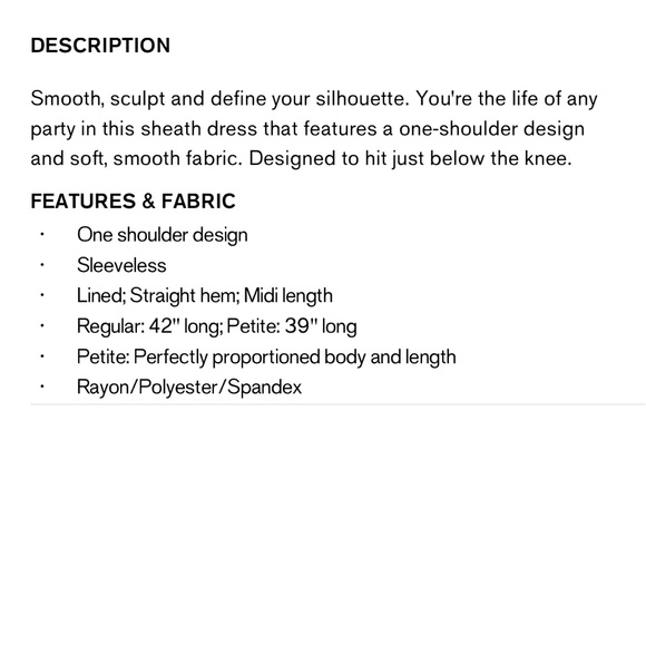 EXPRESS Black Body Contour One Shoulder Sheath Dress M NWT - Picture 6 of 6